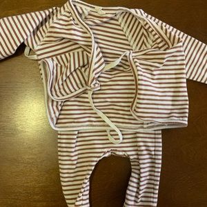 Quincy Mae 3-6 month wrap tip and pant set